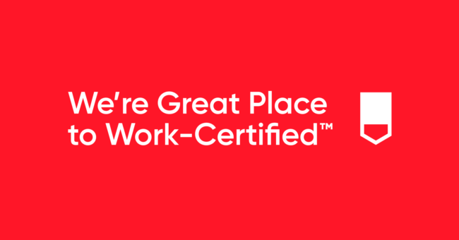 Certified by Great Place to Work