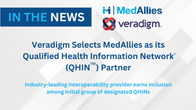 Veradigm Selects MedAllies as its Qualified Health Information Network® (QHIN™) Partner